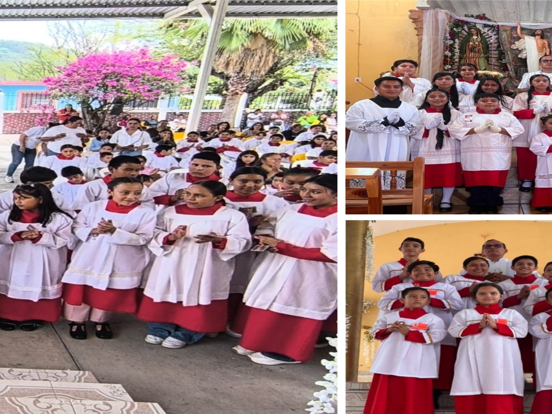 Retiro de Monaguillos y retiro de ministros en la Parroquia de la Santa Cruz, Tetipac, México